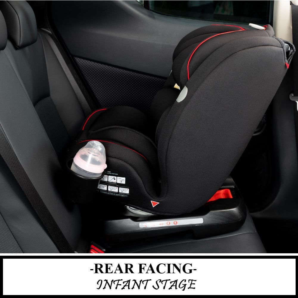 Teknum Evolve 360 Car Seat w/ Mommy Diaper Bag – Black