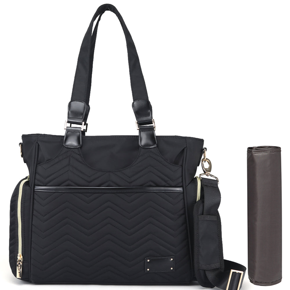 Teknum Stroll 1 Reversible Travel Stroller w/ Matilda Diaper Bag – Black