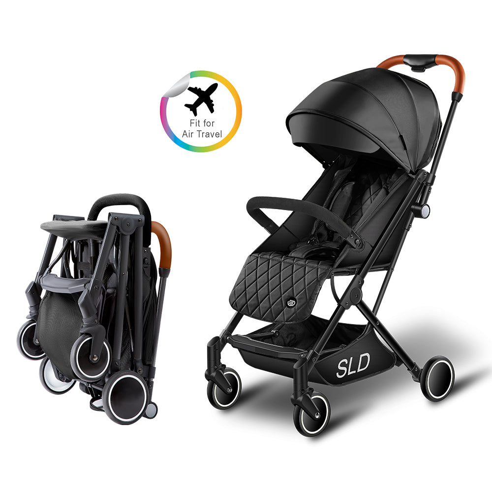 inchTeknum Travel Lite Stroller w/ Dad’s Diaper Bag – Black inch