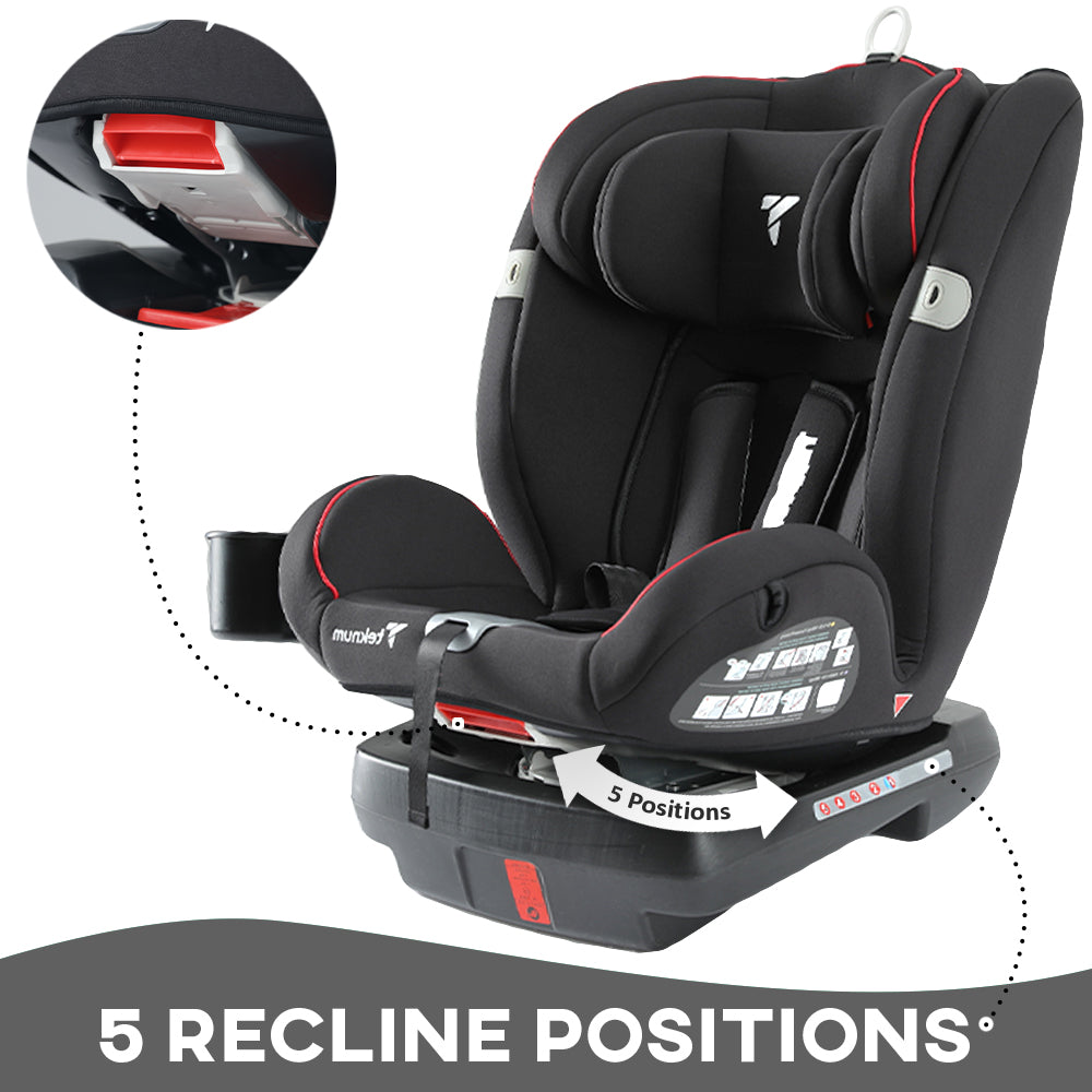 Teknum Evolve 360 Car Seat w/ Mommy Diaper Bag – Black