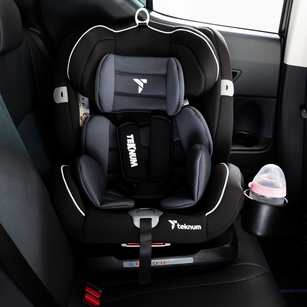 inchTeknum Evolve 360 Car Seat w/ Quilted Mommy Diaper Bag – Grey inch