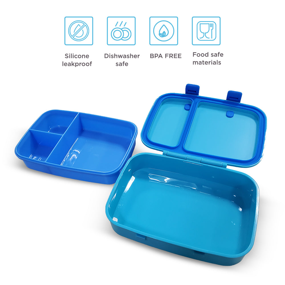 HYDROBREW Smart Serve Bento Lunch Box 847ml, Aqua Drift