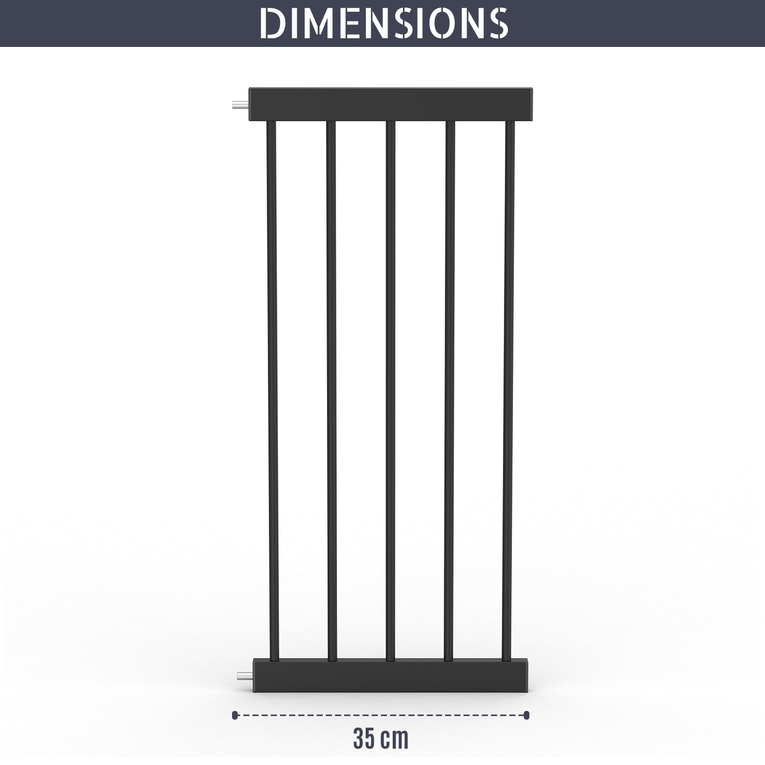 BABY SAFE - Safety Gate Extension 35cm - Black
