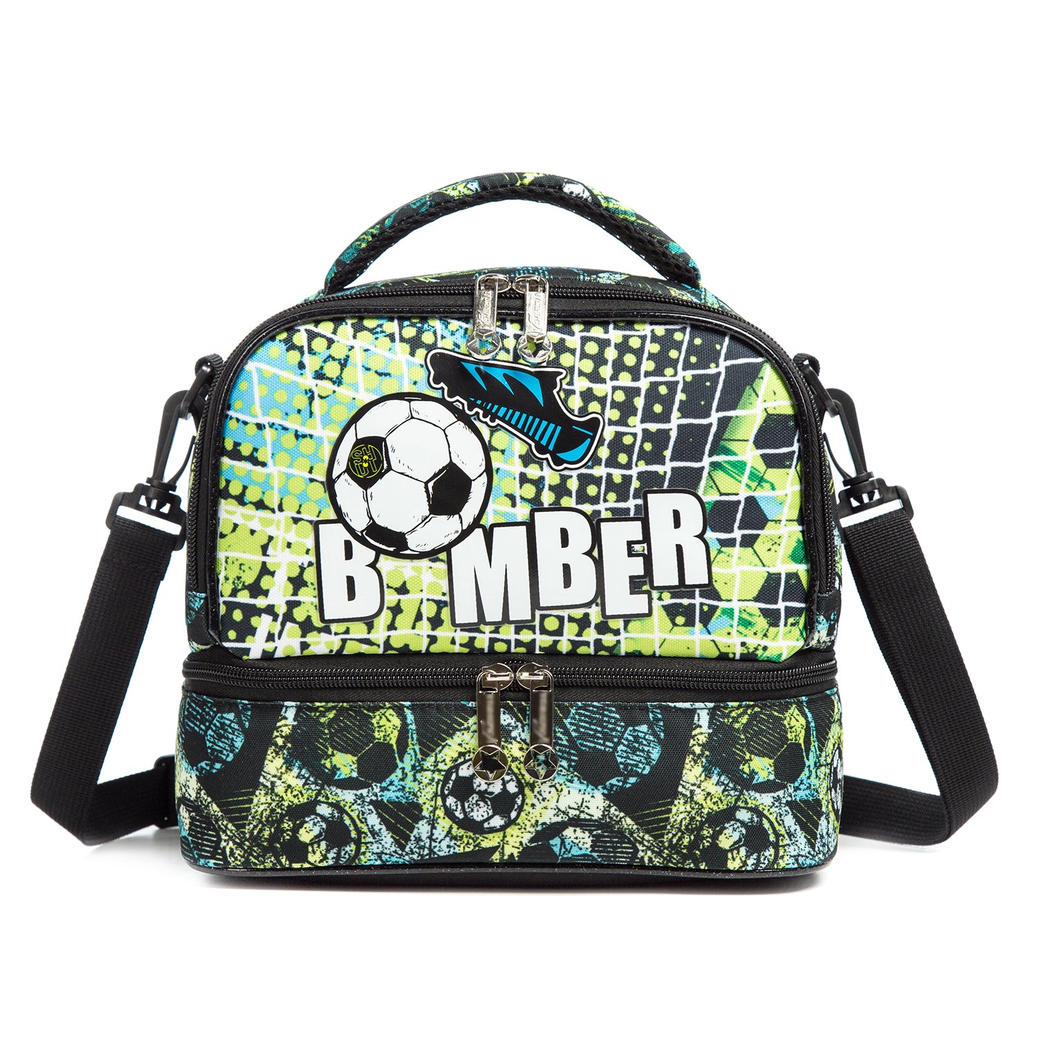 EAZY KIDS Lunch Bag Combo of 3 Football - Green