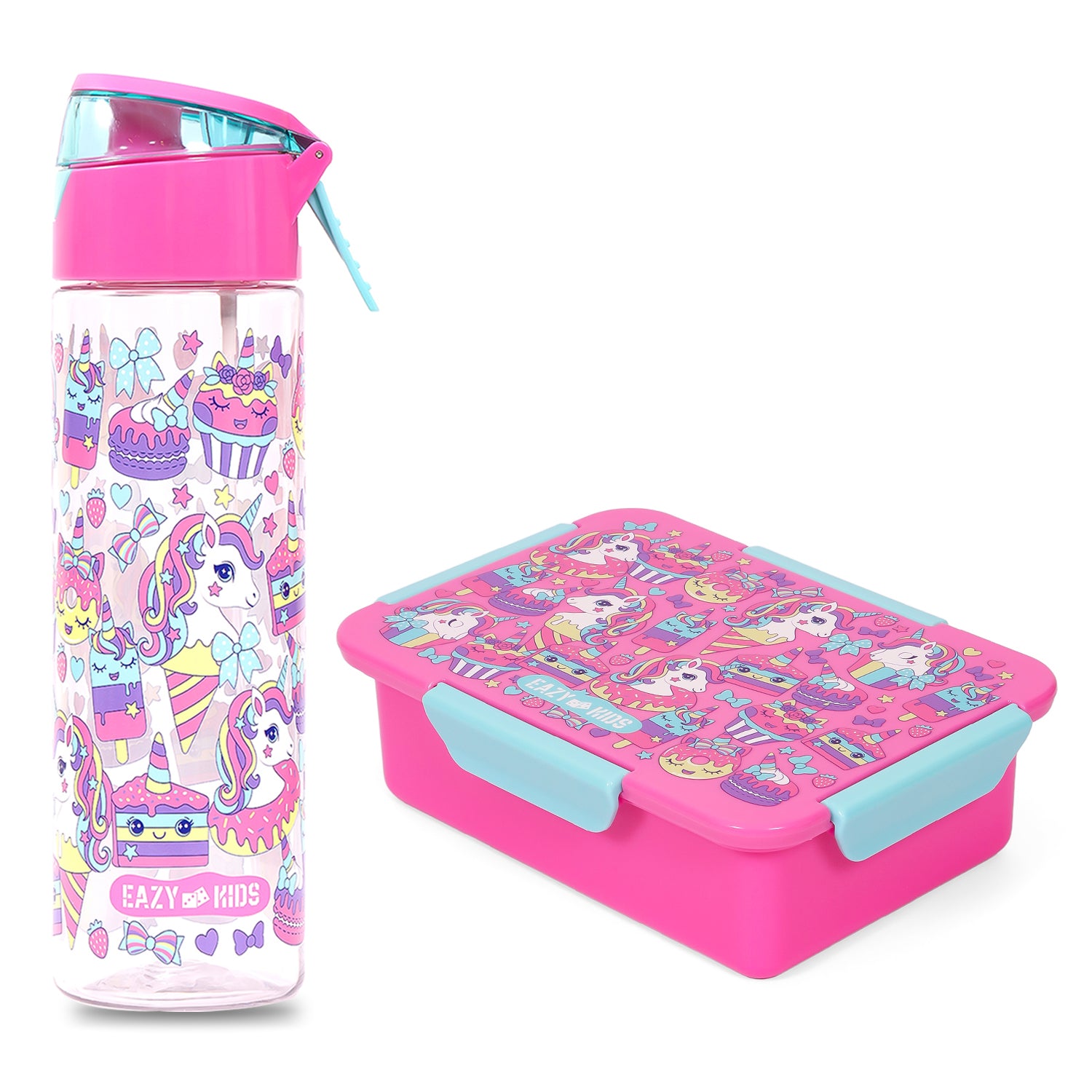 EAZY KIDS Lunch Bag Set of 3 Unicorn - Pink