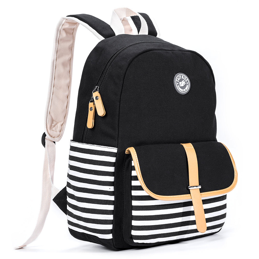 EAZY KIDS School Bag Combo Set of 5 Dinosaur - Grey Black