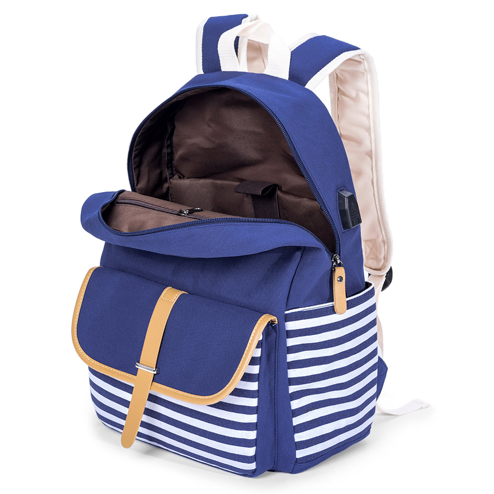 EAZY KIDS School Bag Combo Set of 5 Dinosaur - Blue