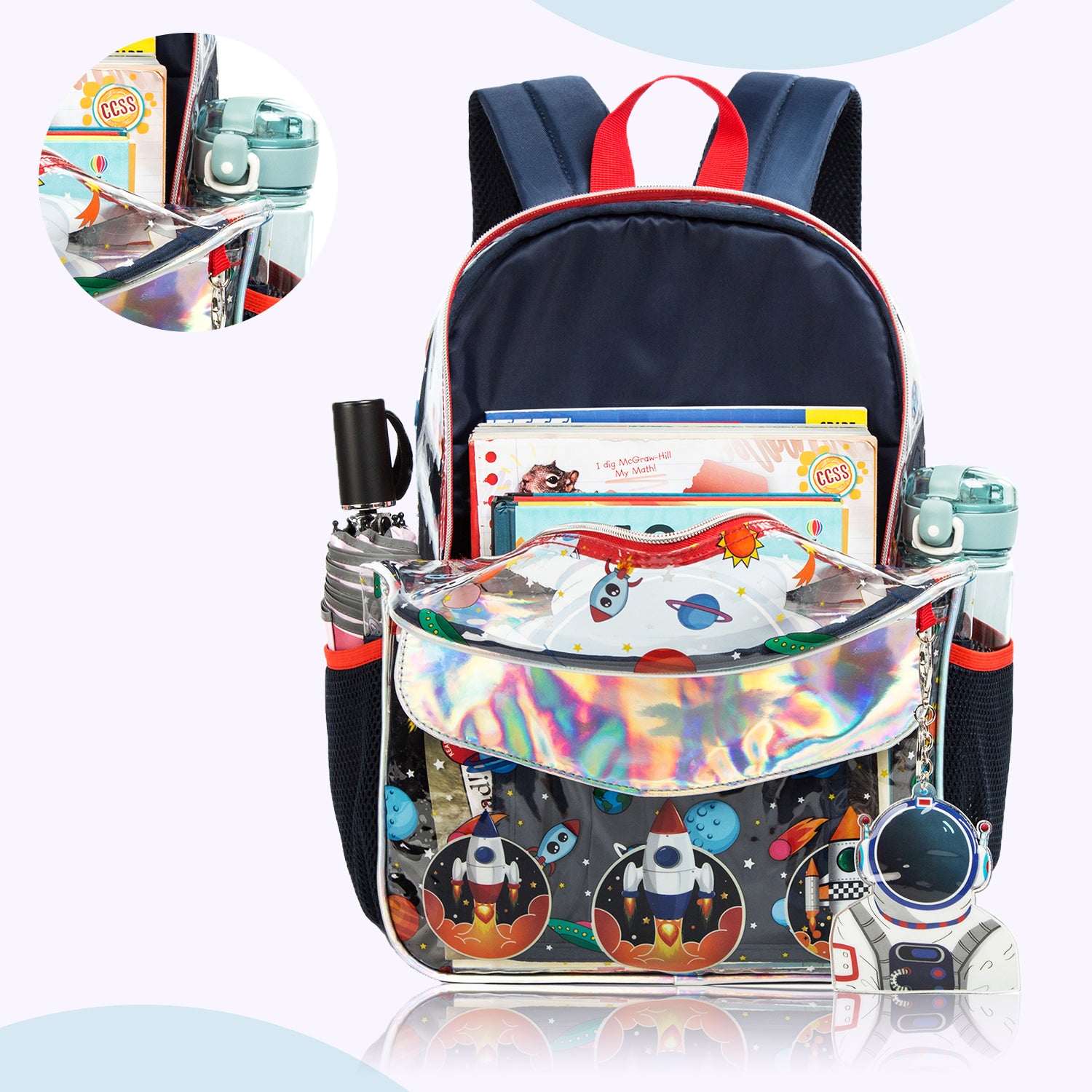 EAZY KIDS Back to School Combo Set of 6 Space - Blue