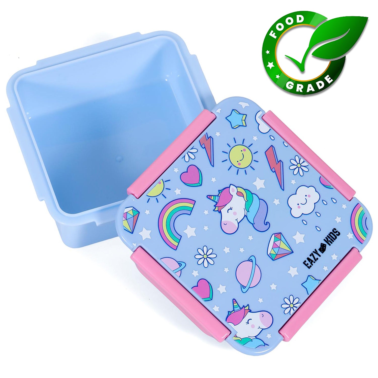 EAZY KIDS Lunch Box Set Unicorn - Blue