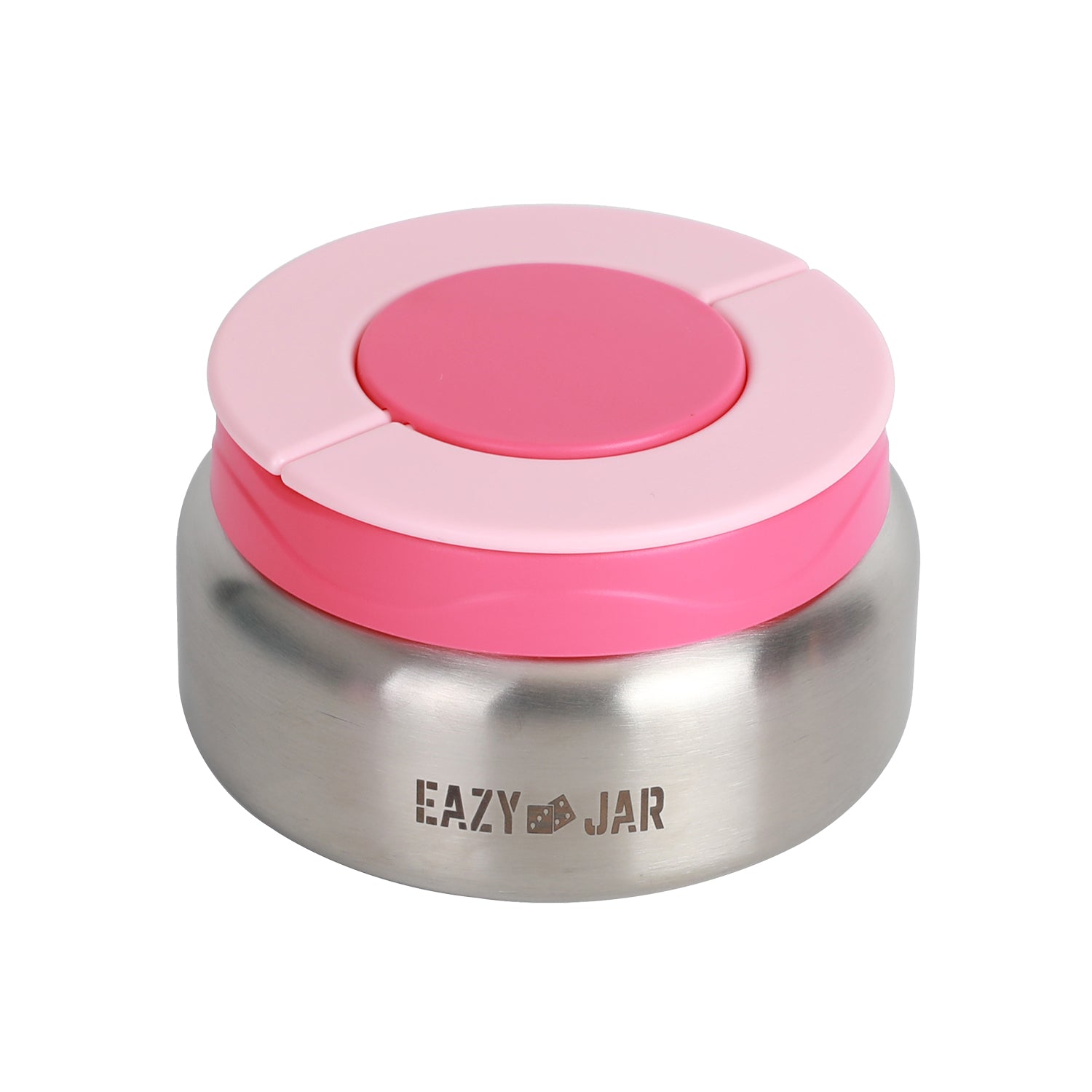EAZY KIDS Jumbo Bento Lunch Box w/Pink Lunch Bag , Food Jar and Cutlery - Pink