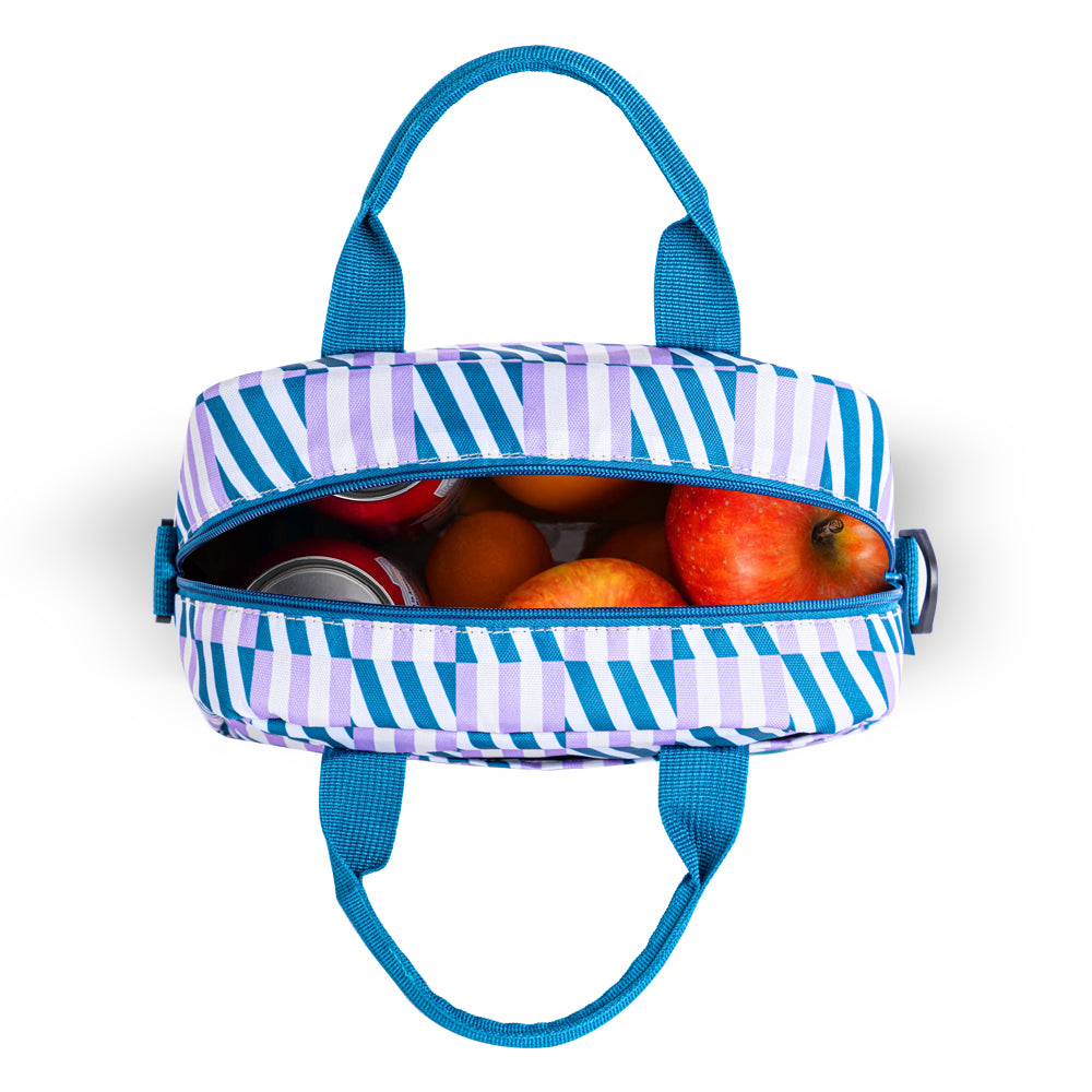 EAZY KIDS Steel Water Bottle w/ Lunch Bag, 760ml Half Moon