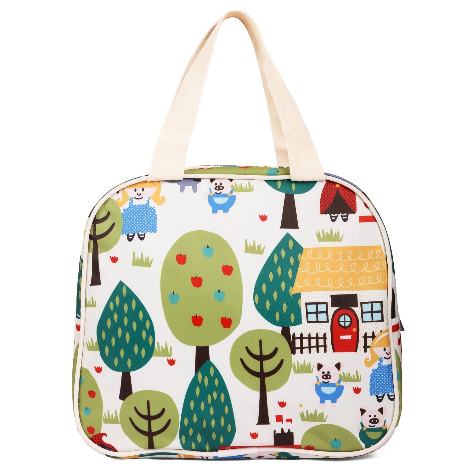 EAZY KIDS Bento Box wt Insulated Lunch Bag & Cutter Set - Combo - Avocado