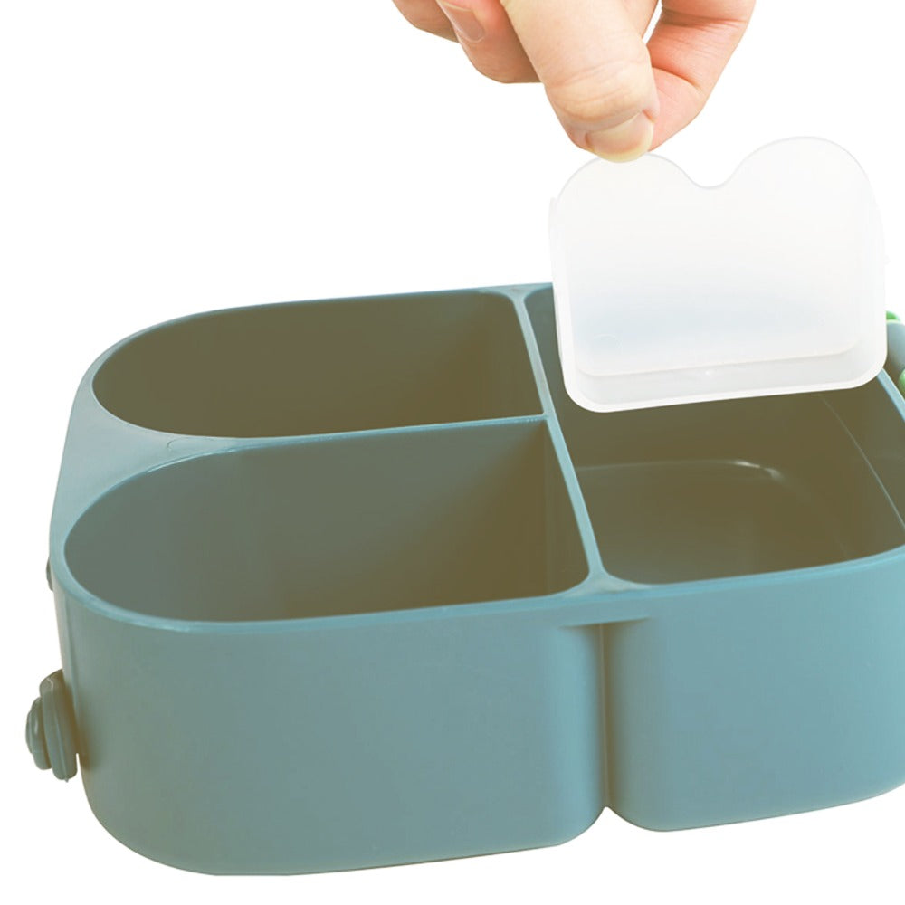 EAZY KIDS Bento Box wt Insulated Lunch Bag Combo - Grey