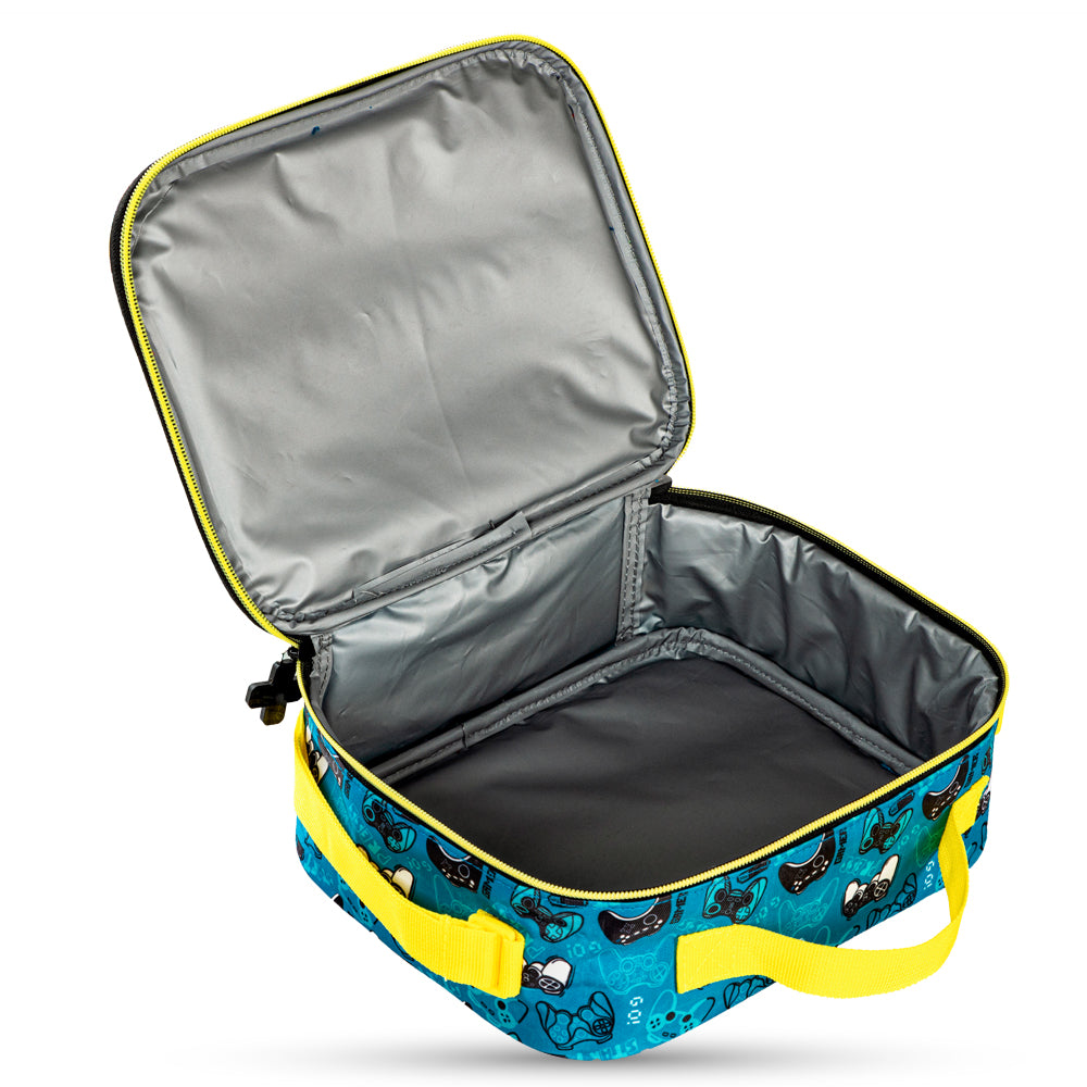 EAZY KIDS 16 inch Set of 4 Backpack w/Trolley, Lunch Bag and Pencil Case - Gaming