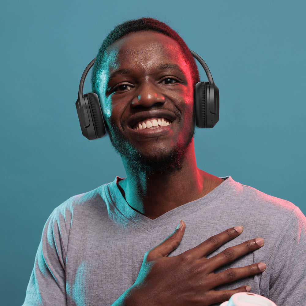 EAZY KIDS 17Inch Set of 5 School Bag with BT Headset, Lunch Bag, Activity Bag and Pencil Case Gen Z Gamer - Black