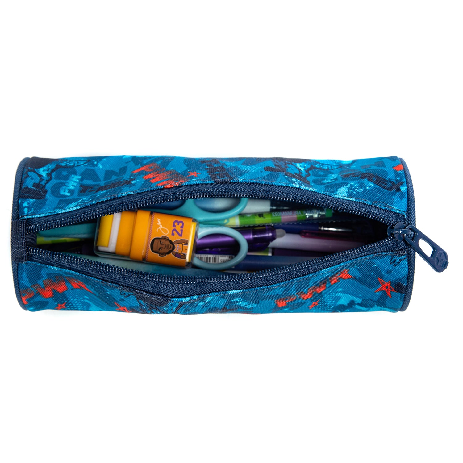 حقيبة مدرسية بعجلات من إيزي كيدز، مقاس 18 بوصة، مجموعة من 5 قطع، مع صندوق غداء بينتو، وزجاجة مياه تريتان سعة 420 مل، وحقيبة غداء، وحافظة أقلام - ديناصور تريكس - أزرق