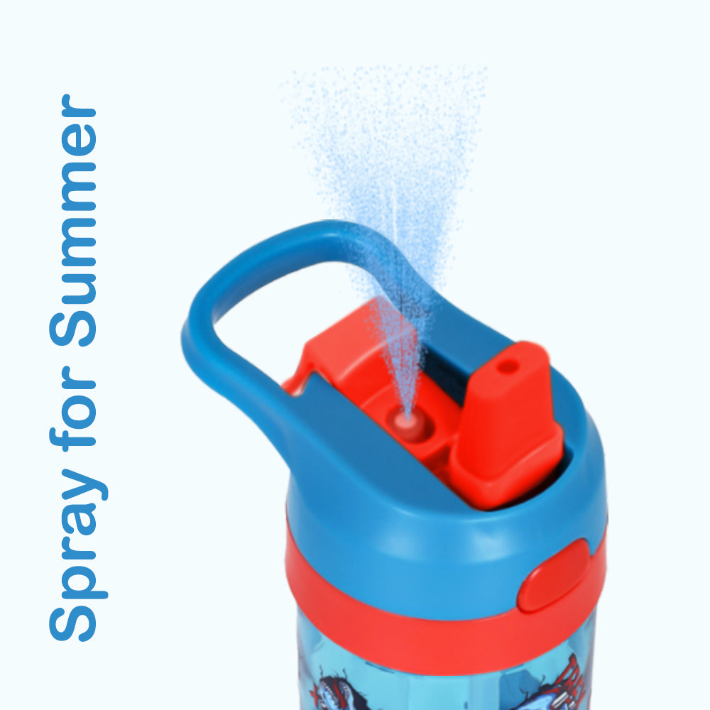 حقيبة مدرسية بعجلات من إيزي كيدز، مقاس 18 بوصة، مجموعة من 5 قطع، مع صندوق غداء بينتو، وزجاجة مياه تريتان سعة 420 مل، وحقيبة غداء، وحافظة أقلام - ديناصور تريكس - أزرق