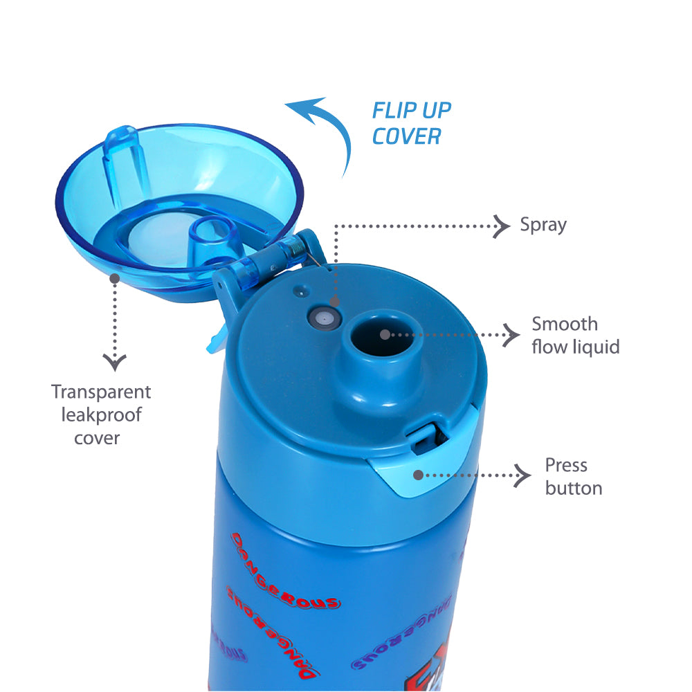 حقيبة مدرسية بعجلات من إيزي كيدز، مقاس 18 بوصة، مجموعة من 5 قطع، مع صندوق غداء بينتو، وزجاجة مياه من الفولاذ المقاوم للصدأ سعة 640 مل، وحقيبة غداء، وحافظة أقلام - ديناصور تريكس - أزرق