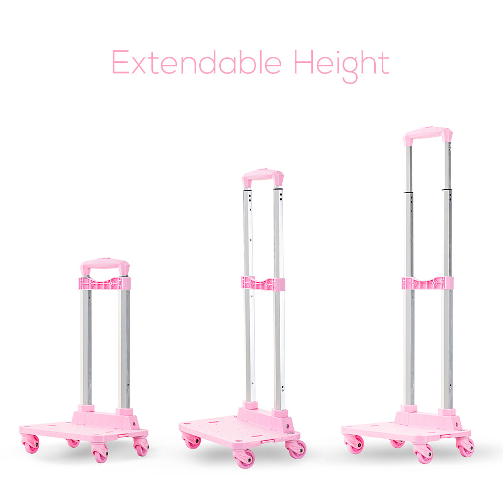 EAZY KIDS 18 inch Set of 9 Backpack w/4 Wheel Trolley, Lunch Bag and Pencil Case - Flora Green