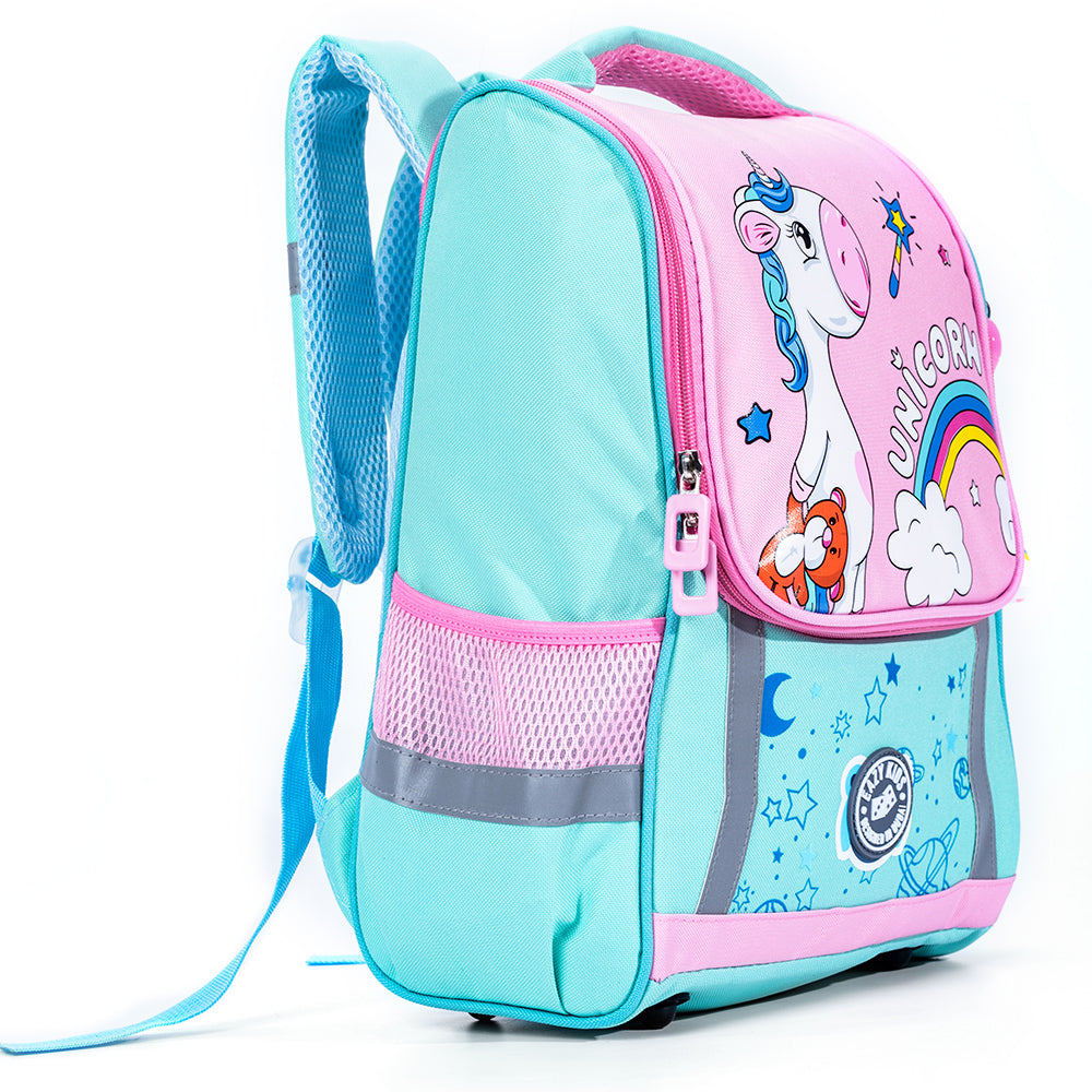 EAZY KIDS School Bag Unicorn wt Trolley - Green