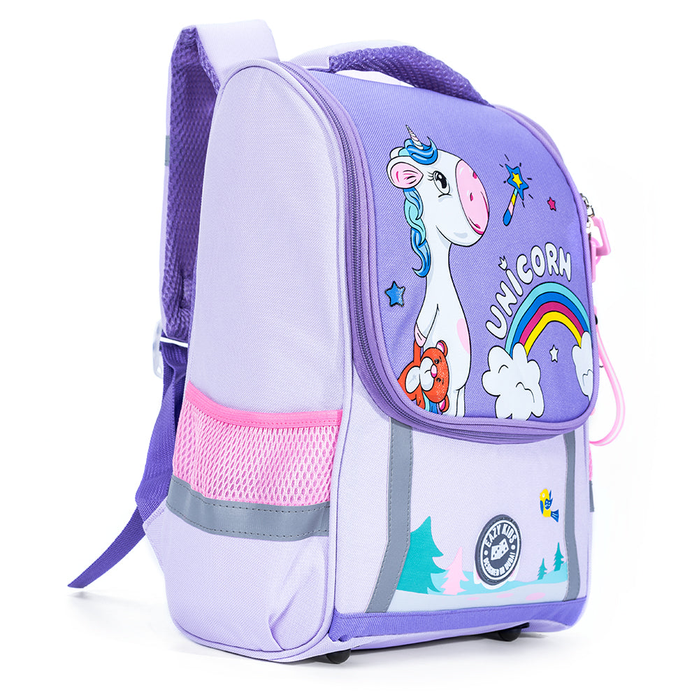 EAZY KIDS School Bag Unicorn wt Trolley - Prince Purple