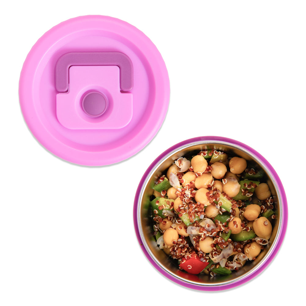 Hydrobrew Bento Lunch Box 1.74L w/ Steel Food Jar & Sip Switch Water Bottle 1000ml | Leakproof Meal Box – Dream Pink