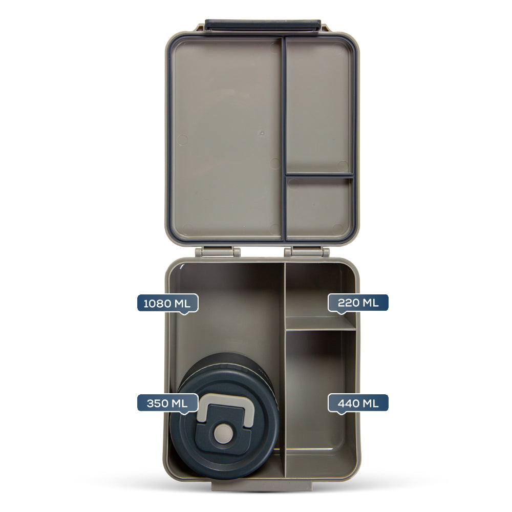 HYDROBREW Bento Lunch Box w/ Lunch Bag, Steel Food Jar - Adventure Sage