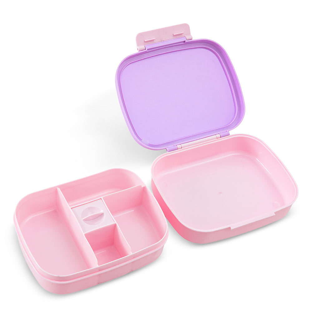 Hydrobrew Smart Serve Bento Lunch Box 1100ml w/ Sip Switch Tritan Water Bottle 1000ml | 5 Compartment Meal Box – Lilac Blush