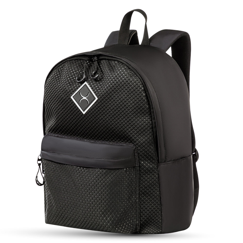 Hydrobrew 17" Backpack w/ Sip Switch Tritan Water Bottle 1000ml | Laptop Backpack w/ Bottle – Black