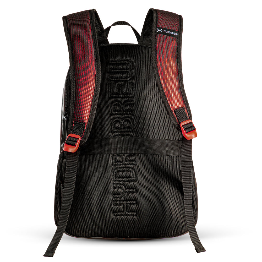 Hydrobrew 18" Backpack w/ Sip Switch Tritan Water Bottle 1000ml | Laptop Backpack w/ Bottle β Brown