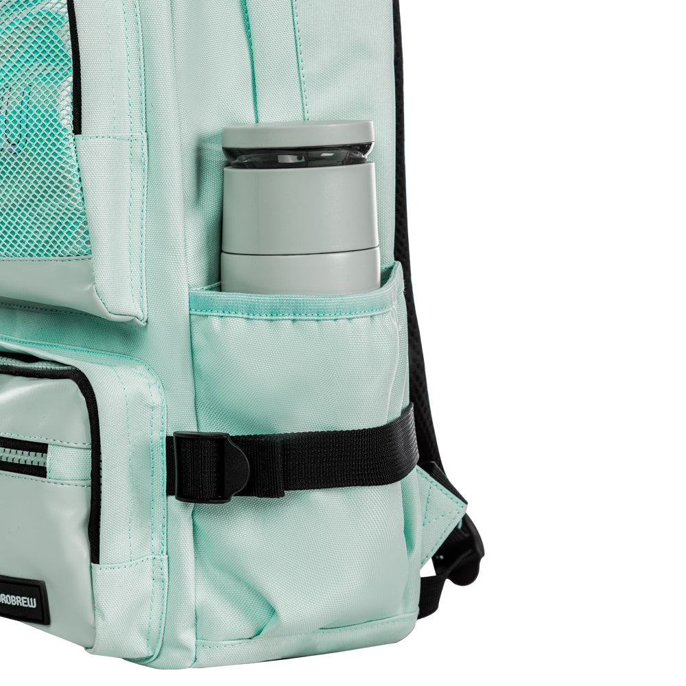 Hydrobrew 18" Backpack w/ Sip Switch Tritan Water Bottle 1000ml | Laptop Backpack w/ Bottle – Green