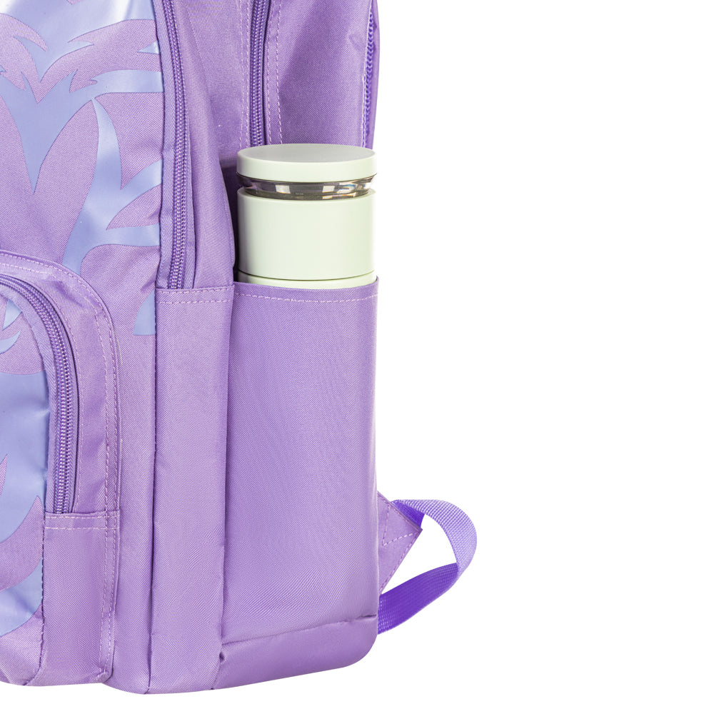 Hydrobrew 18" Backpack w/ Sip Switch Tritan Water Bottle 1000ml | Laptop Backpack w/ Bottle β Purple