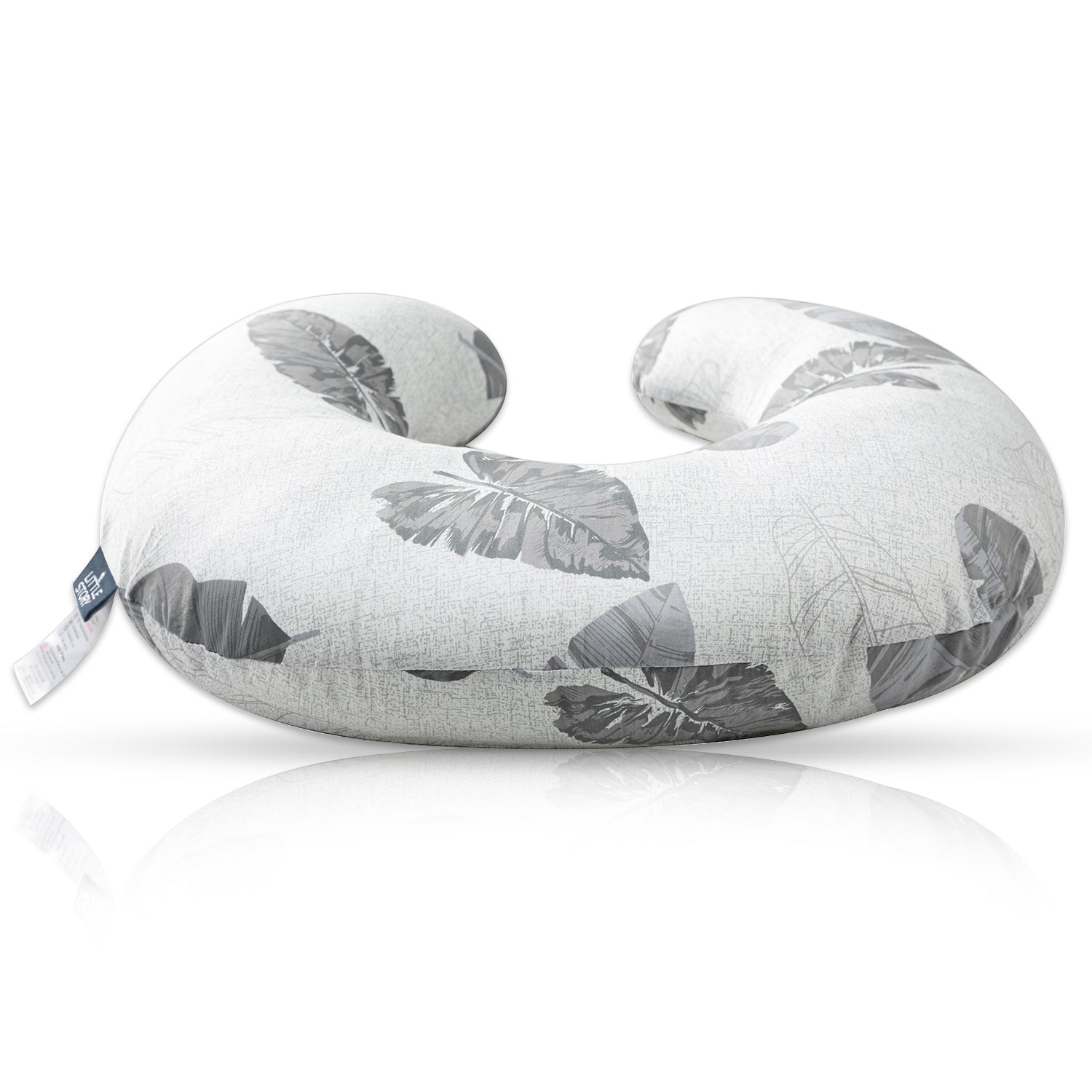 LITTLE STORY fiberfill Lounger Bed w/Feeding Pillow - Leaves