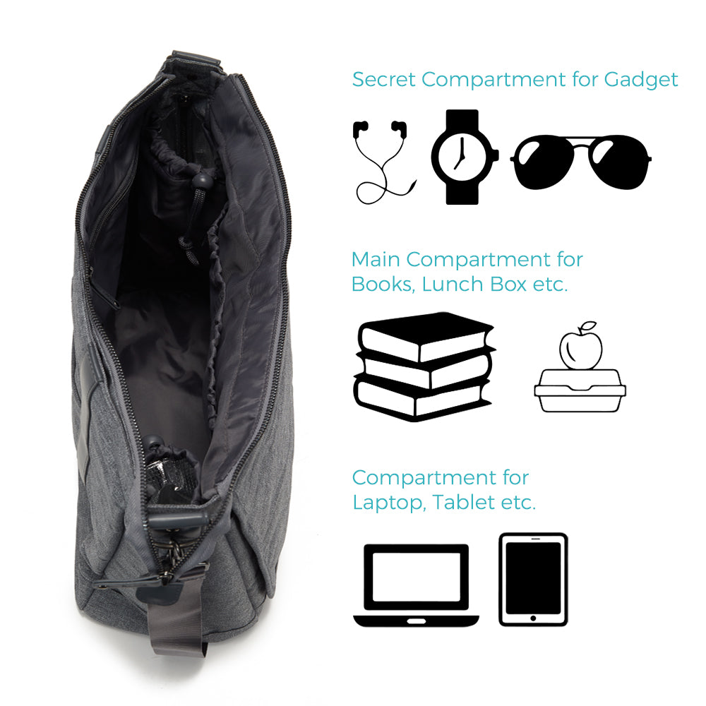 TEKNUM Evolve 2 Car Seat 0-12yrs with Grey Dad's Diaper Hand Bag - Dark Grey