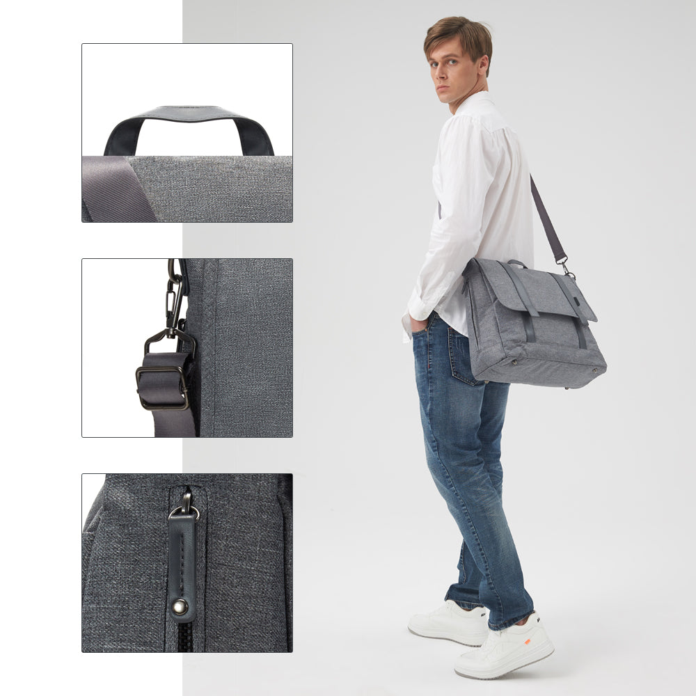 TEKNUM Evolve 2 Car Seat 0-12yrs with Grey Dad's Diaper Hand Bag - Dark Grey