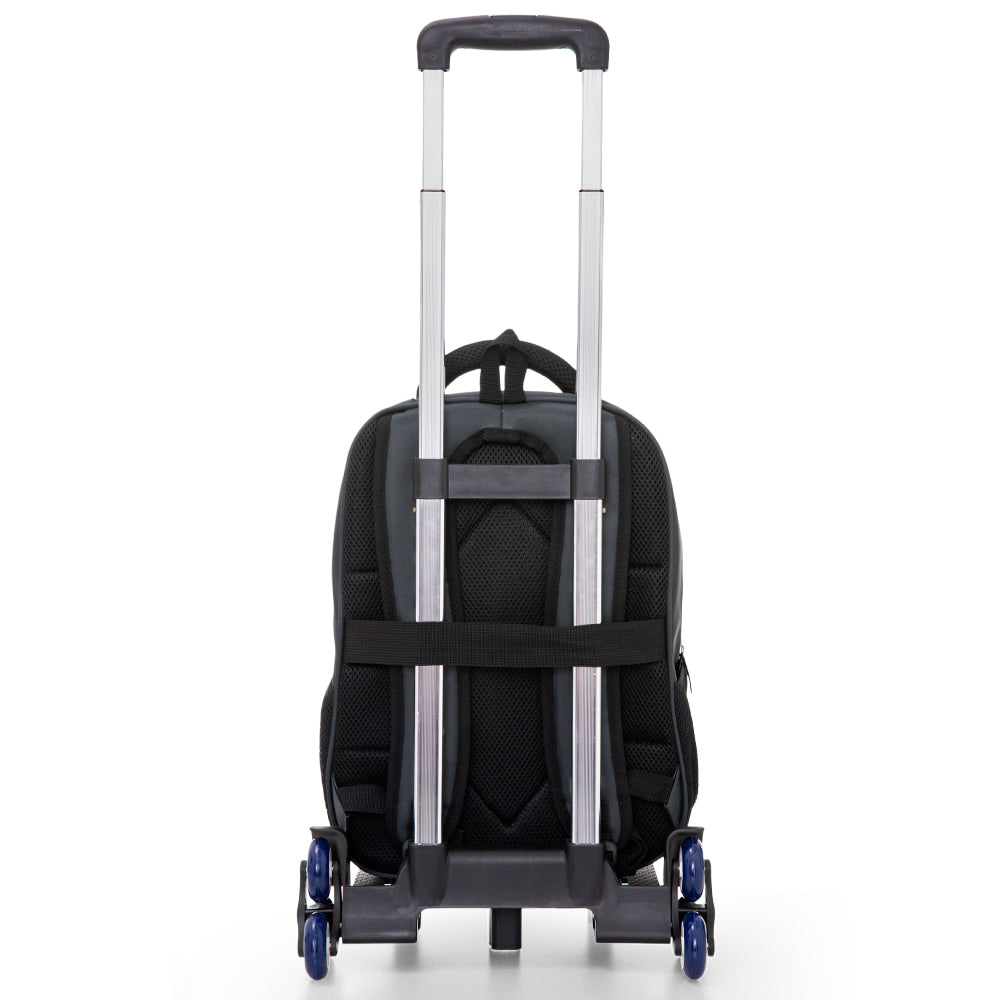 Eazy Kids 16inch Backpack w/ Universal School Bag Trolley – Grey