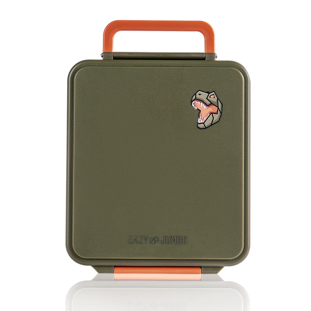 Eazy Kids Insulated Lunch Bag w/ Jumbo Bento Lunch Box – Green