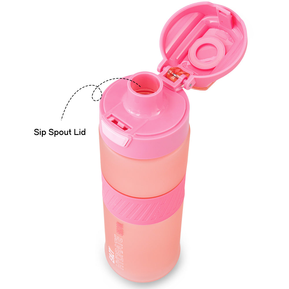 Eazy Kids Jumbo Bento Lunch Box w/ Tritan Water Bottle 850ml – Pink