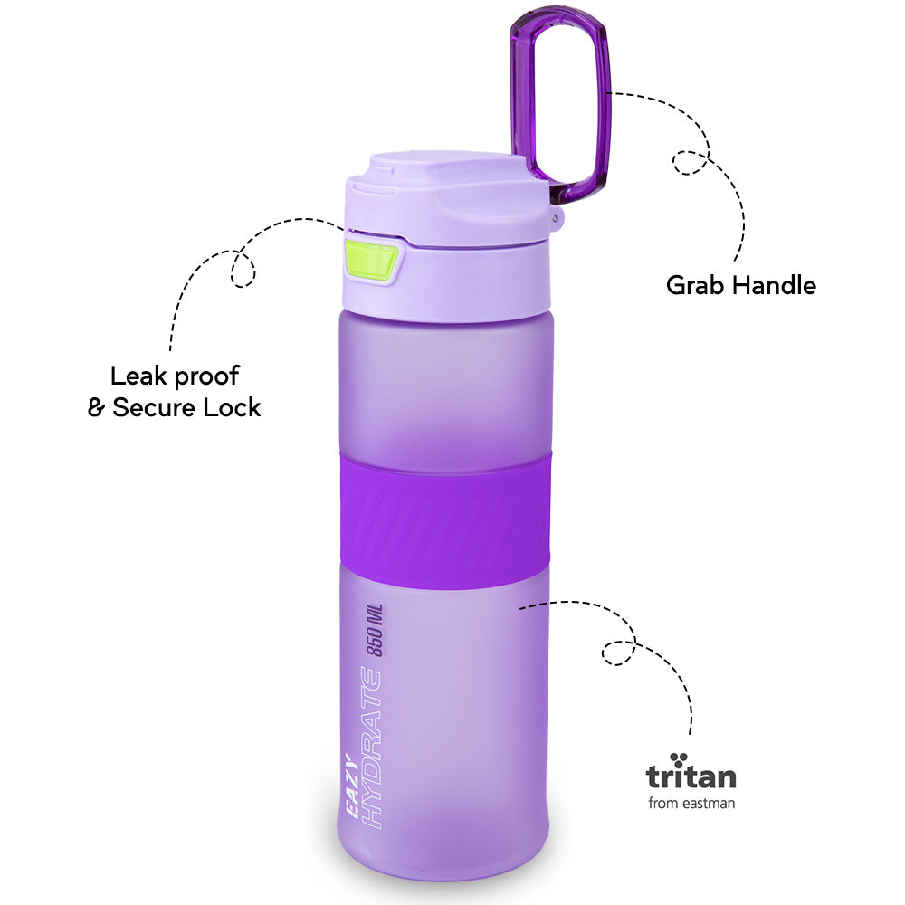 Eazy Kids 18” School Bag Set of 3 w/ Jumbo Bento Lunch Box & Tritan Water Bottle – Purple