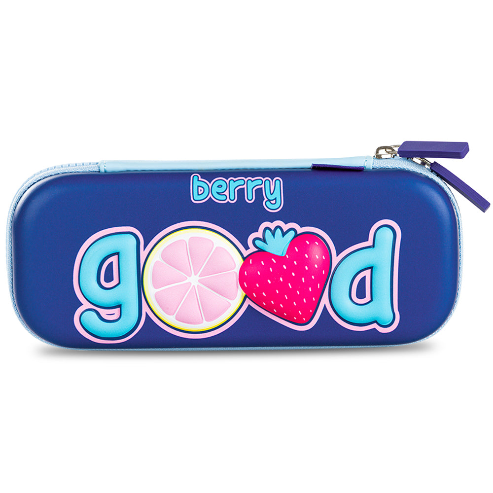 Eazy Kids Berry Good School Bag Set w/ Stainless Steel Bento Lunch Box – Blue