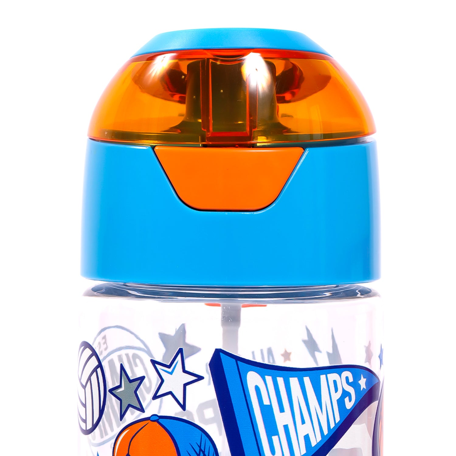 EAZY KIDS Lunch Box Set and Tritan Water Bottle w/Spray, Soccer - Blue, 750ml