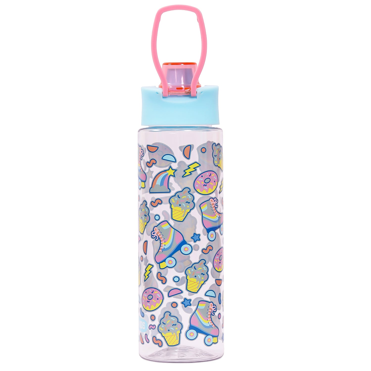 EAZY KIDS Lunch Box Set and Tritan Water Bottle w/Flip Lid, Gen Z Skater - Blue, 750ml