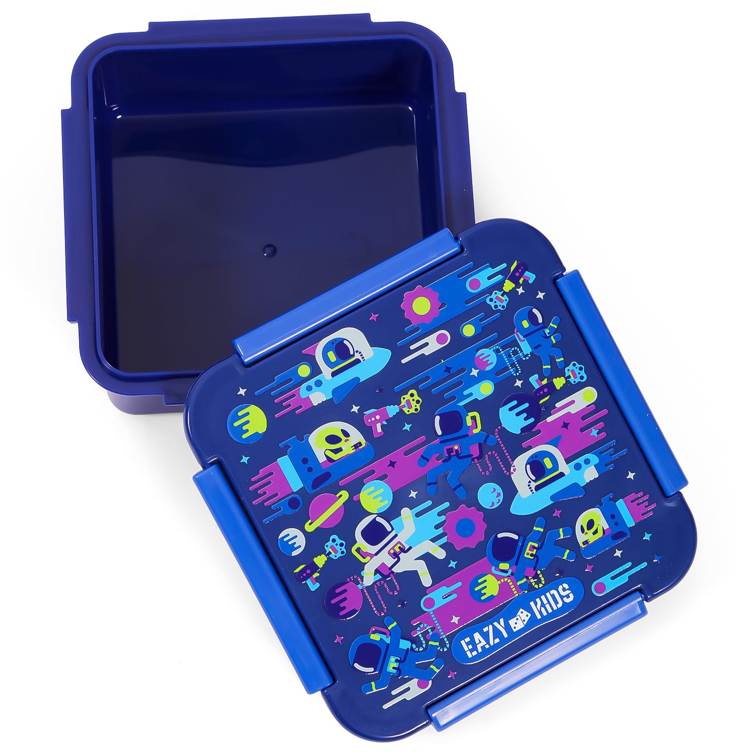 EAZY KIDS Lunch Box Set, Astronauts - Blue