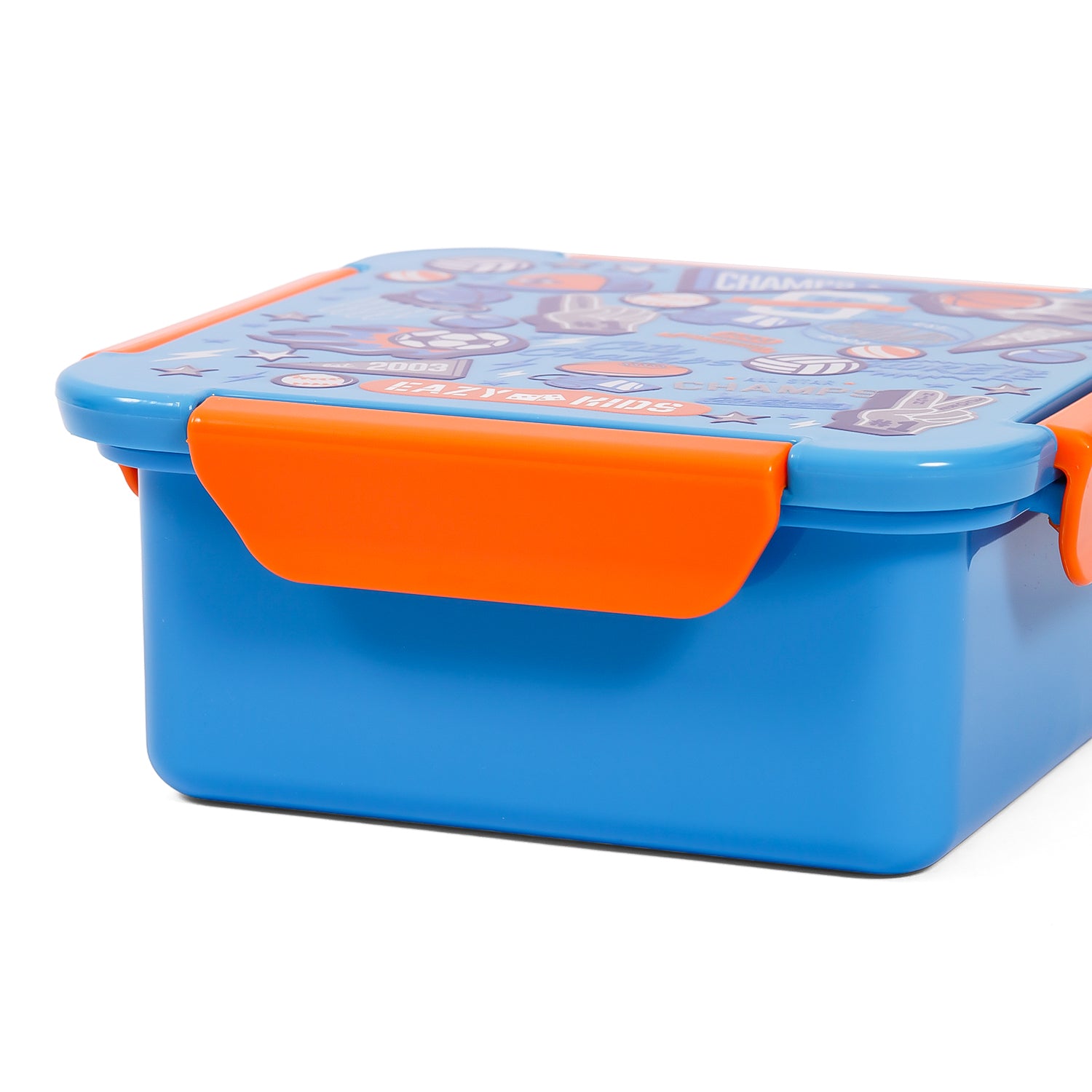 EAZY KIDS Lunch Box Set, Soccer - Blue