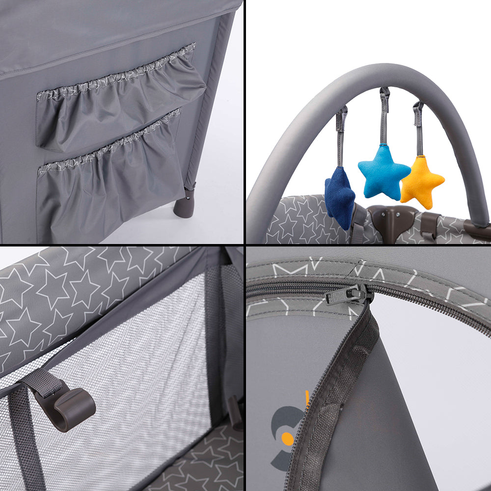 LITTLE STORY Playard + Stroller & Diaper Bag Set