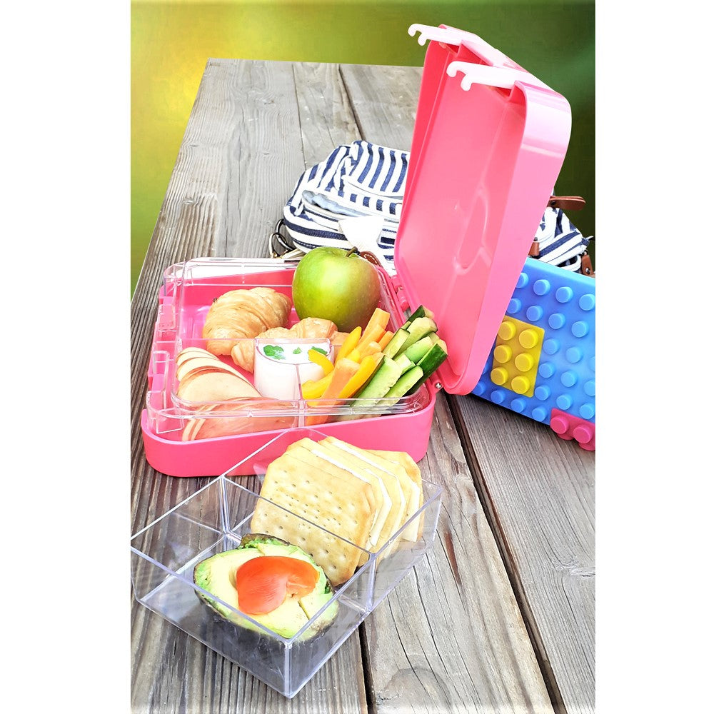 NOHOO Unicorn 3D Bag + Bento Lunch Box - Pink