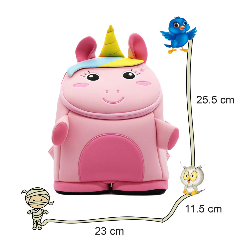 NOHOO Unicorn 3D Bag + Bento Lunch Box - Pink