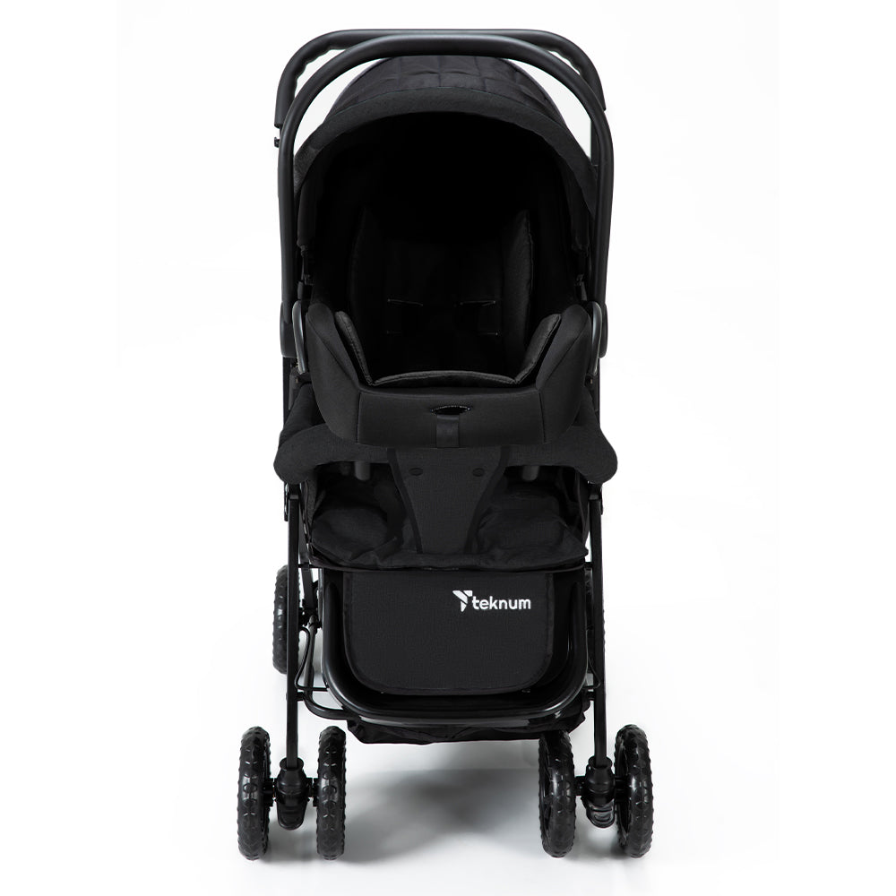 TEKNUM Reversible Look at Me Stroller w/t Diaper Bag & Hooks & Changing Pad - Black