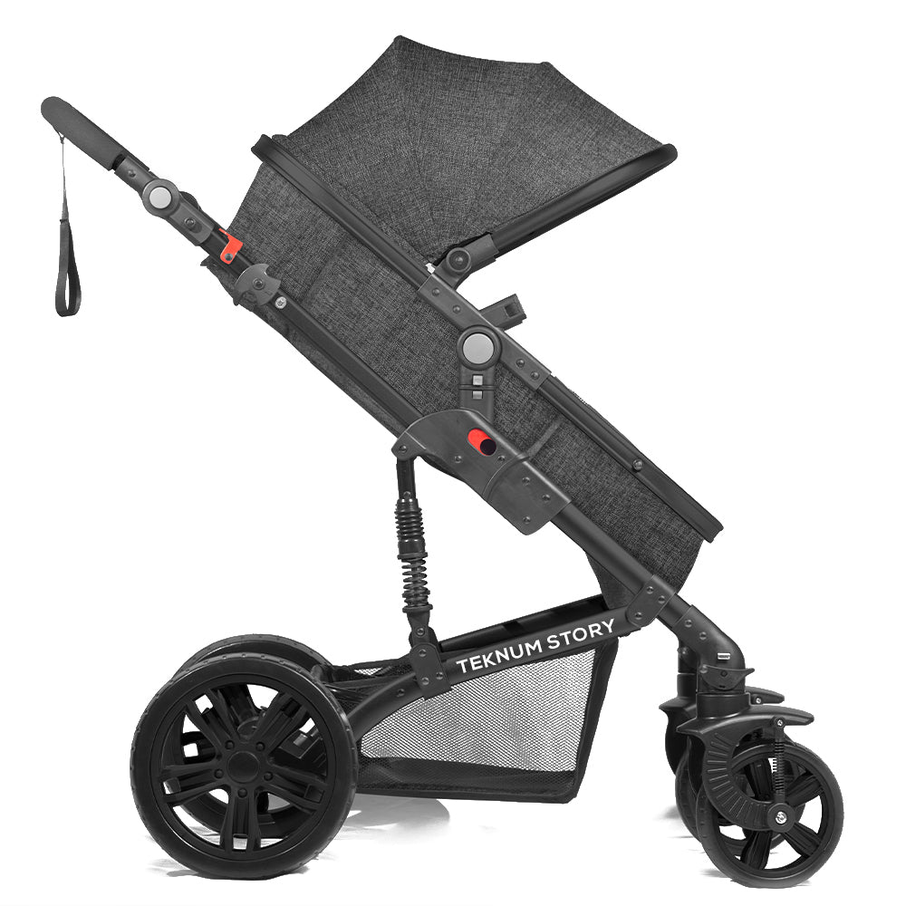 TEKNUM 3 in 1 Pram Stroller and Diaper Bag Bundle - Space Grey