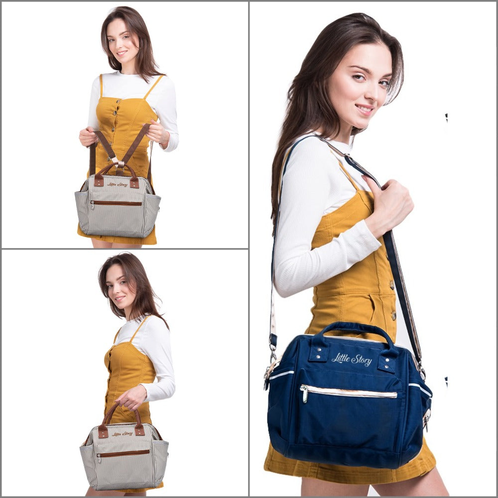 مقعد سيارة تيكنوم باك آند جو القابل للطي مع حقيبة حفاضات آيس آيفوري - أسود